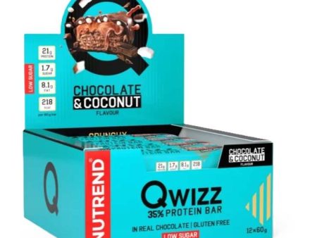 Nutrend Qwizz 35% Protein Bar, Chocolate & Coconut - 12 x 60g Online