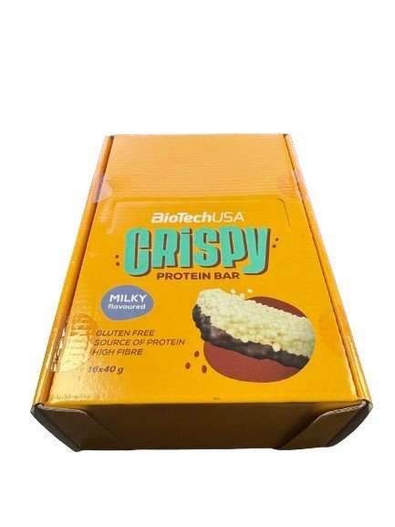 BioTechUSA Crispy Protein Bar, Milky - 16 x 40g For Cheap