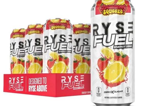 RYSE Fuel Energy Drink, Strawberry Squeeze - 12 x 473 ml For Discount