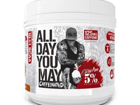 5% Nutrition AllDayYouMay Caffeinated - Legendary Series, Vanilla Iced Coffee - 450 grams Fashion