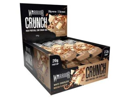 Warrior Crunch Bar, White Chocolate Mocha - 12 bars For Discount