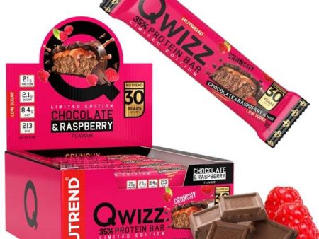 Nutrend Qwizz 35% Protein Bar, Chocolate Raspberry - 12 x 60g Fashion