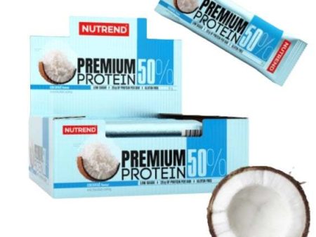 Nutrend Premium Protein 50% Bar, Coconut - 16 x 50g For Sale