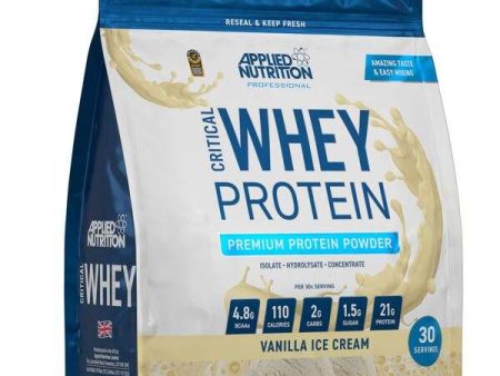 Applied Nutrition Critical Whey, Vanilla Ice Cream - 900 grams For Sale