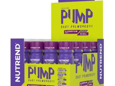 Nutrend Pump Shot Pre-Workout, Blackberry & Lime - 20 x 60 ml Hot on Sale