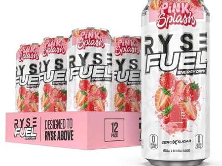 RYSE Fuel Energy Drink, Pink Splash - 12 x 473 ml For Discount