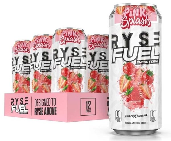 RYSE Fuel Energy Drink, Pink Splash - 12 x 473 ml For Discount