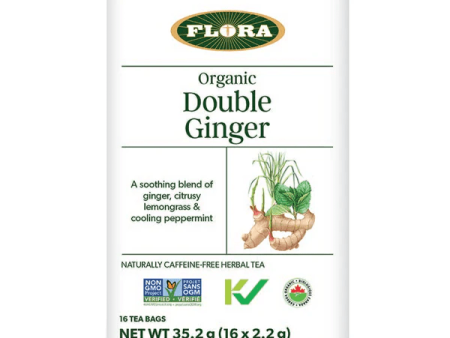 Flora - double ginger org herbal tea 16 bags Online