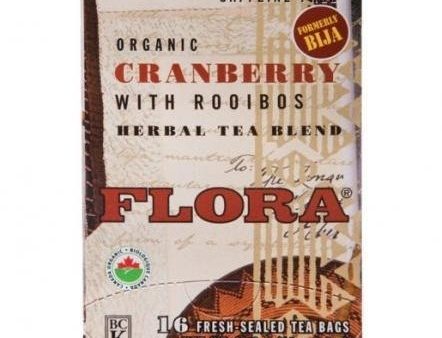 Flora - cranberry rooibos org herbal tea 16 bags Cheap