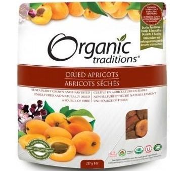 Organic traditions - dried apricots 227 g Online now