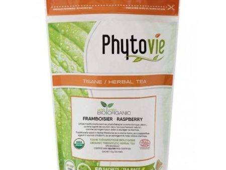 Phytovie - raspberry organic therapeutic herbal tea - 50 bags Online now