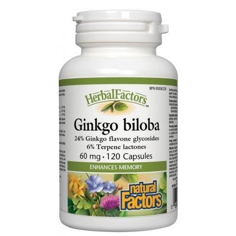 Natural factors - ginkgo biloba 60mg - 120 caps For Discount