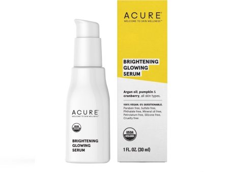 Acure - brightening glowing serum 30 ml For Sale