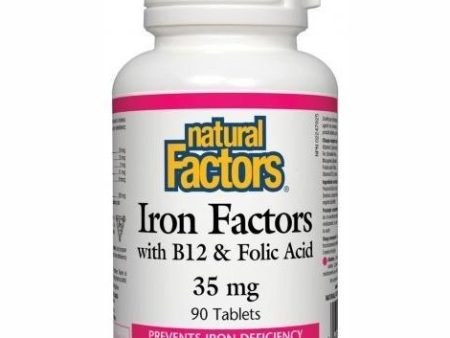 Natural factors - iron factors b12 folic acid - 90 tabs Hot on Sale